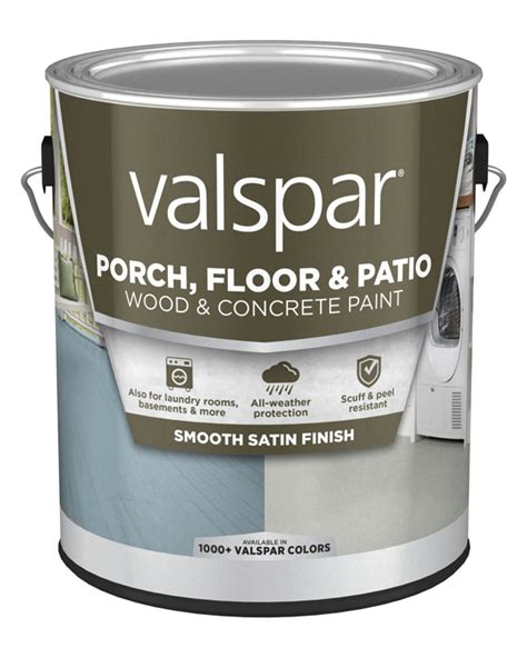 Latex Satin Porch Floor And Patio Paint Valspar® Coating