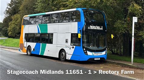 Stagecoach Midlands 11651 ADL Enviro 400 MMC Voith YX73PGV YouTube