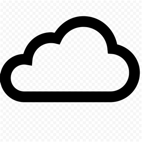 Hd Black Outline Cloud Silhouette Icon Png Citypng