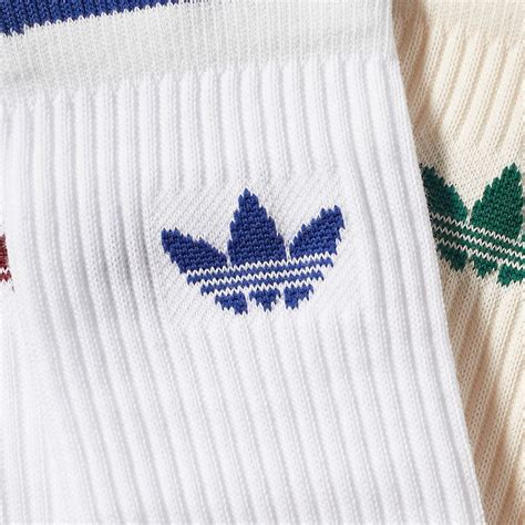 Adidas Solid Crew Sock 3 Pack In White Adidas