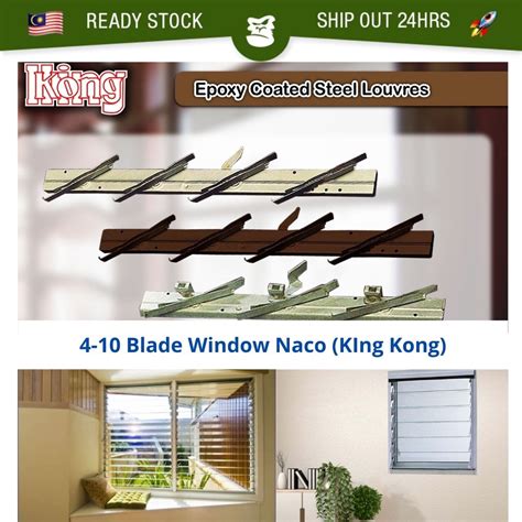 4 10 Blade Window Naco KING KONG Metal Louvres Naco Window Nako