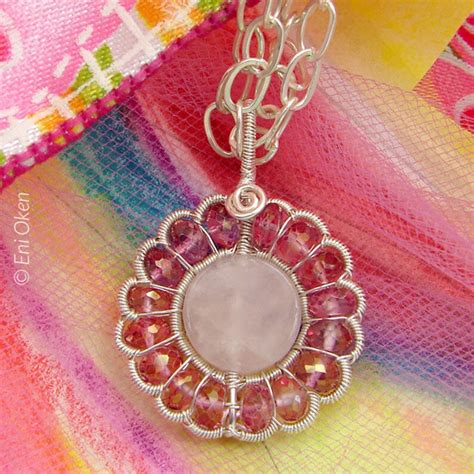 Pink Daisy Pendant Pdf Tutorial Etsy