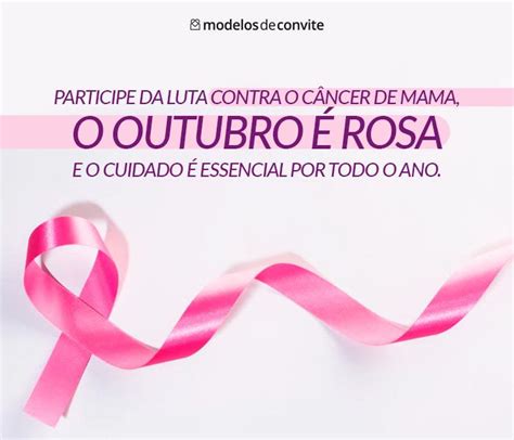 Cartão de Outubro rosa para imprimir