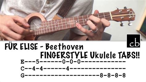 FUR ELISE Beethoven FINGERSTYLE Ukulele TUTORIAL YouTube