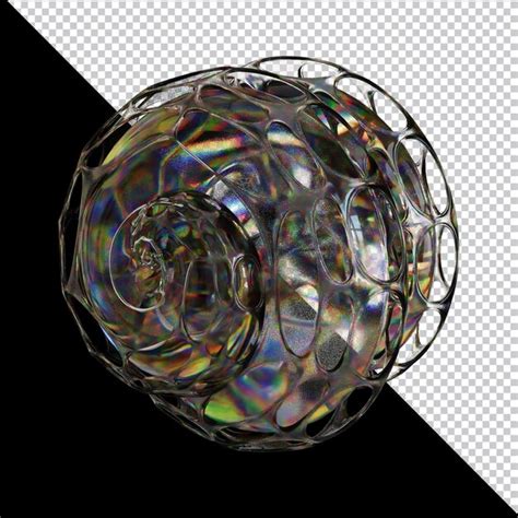 Premium PSD Dispersion Glass Abstract Shape 3d Illustration With