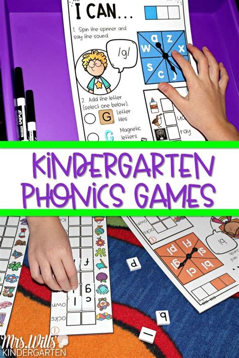 Kindergarten Phonics Games Beginning Sounds, Blends, Digraphs, CVC ...