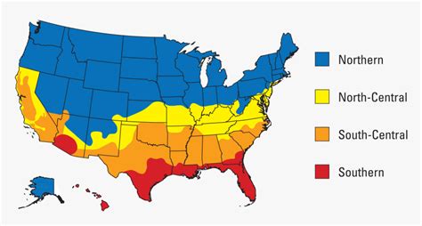 Energy Star Climate Zone Map - Energy Star Windows Map, HD Png Download ...