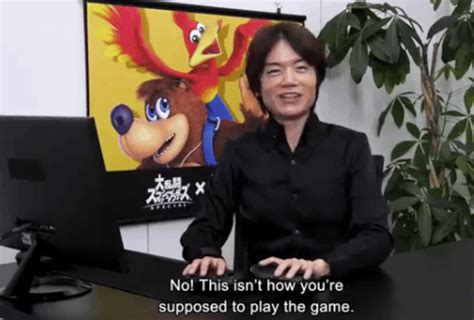 No This Isn T How You Re Supposed To Play The Game Masahiro Sakurai