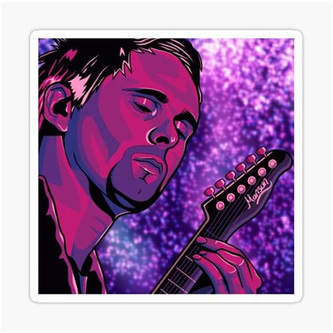 "Matt Bellamy Simulation Theory Guitar Artwork" Sticker by chopsone | Redbubble