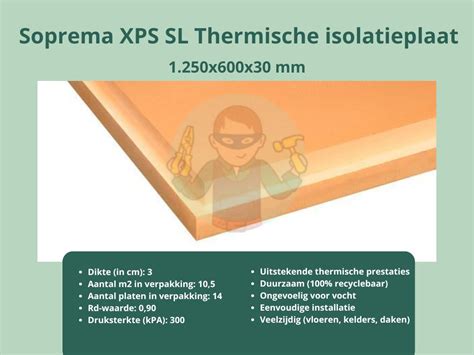 Soprema Xps Sl Thermische Isolatieplaat X X Cm M