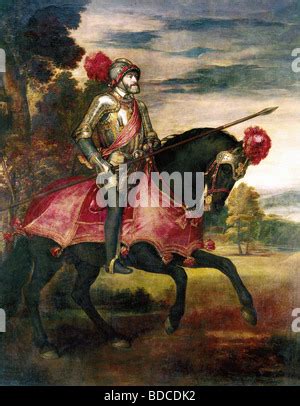 Charles V Holy Roman Emperor Here At The Battle Of Muehlberg Stock