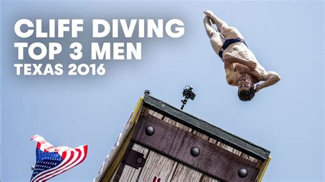 Top 3 Cliff Dives From Texas Men Cliff Diving World Series 2016