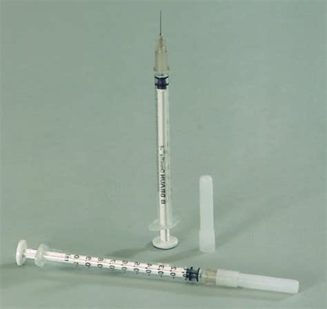 Disposable Luer Slip Two Part Tuberculin Syringe Volume 1ml Products