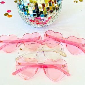 Rimless Heart Sunglasses Birthday Party Favors S Theme Bachelorette