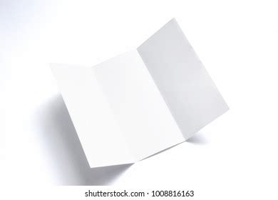 Blank Closed Tri Fold Brochure Isolated Stock Illustration 1008816163