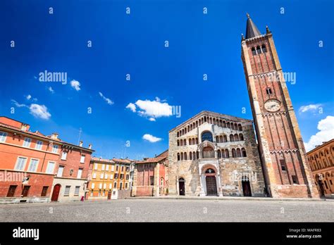 Parma Italy Piazza Del Duomo With The Cathedral Built In 1059