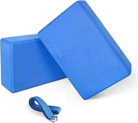 Serveuttam Yoga Blocks With Belt Eva Foam Block With Cotton Belt