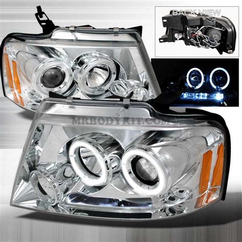 2004 2008 Ford F 150 Halo Led Projector Headlights Chrome