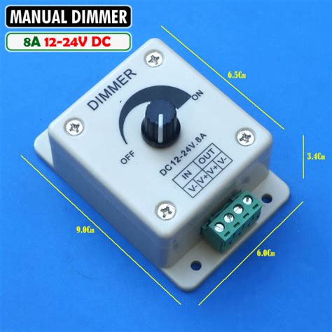 Manual Led Dimmer 12v 24v 8a Dc Hard Strip Flexible Ambient Plafon Lazada Indonesia