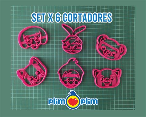 Archivo STL SET 6 CORTANTES DE GALLETAS PLIM PLIM Modelo De