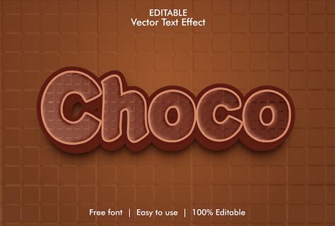 Premium Vector Choco D Editable Text Effect Premium Vector With