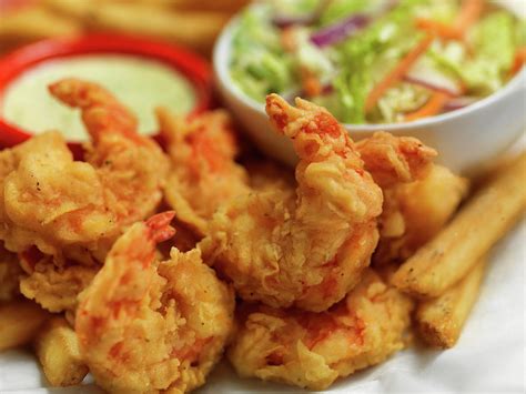 Deep Fried Prawns With Fries And Salad Photograph By Jim Scherer Fine