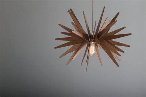 Dezaart Wood Pendant Light Mid Century Modern Chandelier Etsy Wood