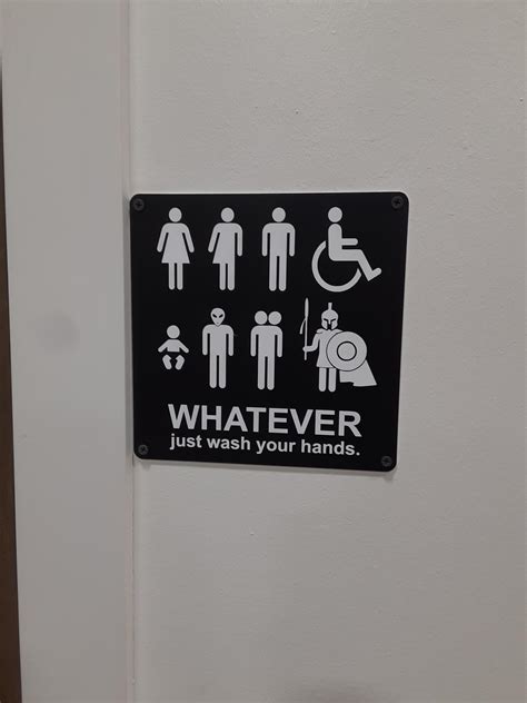 This Bathroom Sign At An Axe Throwing Place Near I Went To R