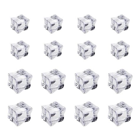 100 Pcs Fake Ice Cubes Acrylic Ice Cubes Clear Artificial Ice Cube