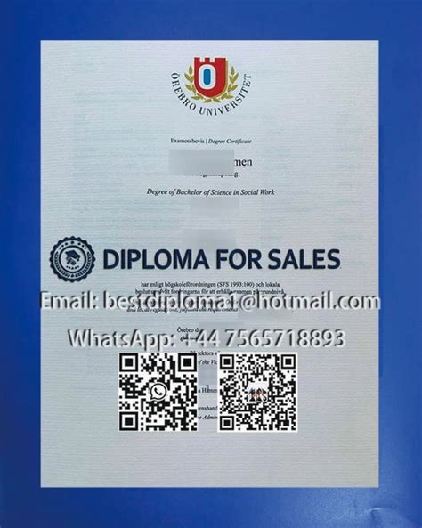 Buy Fake Örebro University Diploma, Get Fake Örebro University Diploma | PDF