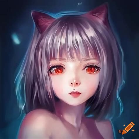 A Cat Girl In Anime Style