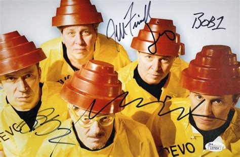 Devo Signed 8x12 Photo with Bob Casale, Bob Mothersbaugh, Gerald Casale, Mark Mothersbaugh ...