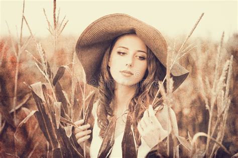 Girl In Corn Field Stock Image Image Of Beauty Cheerful 33685115