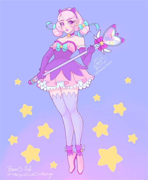 Artstation Magical Girl Brigitte Sciarpa Magical Girl Aesthetic Magical Girl Outfit