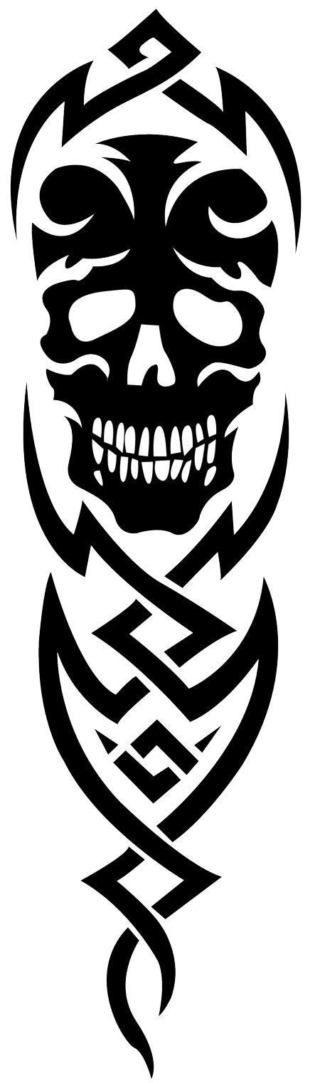 Pin On Tribal Skull Sleeve Tattoo For Men