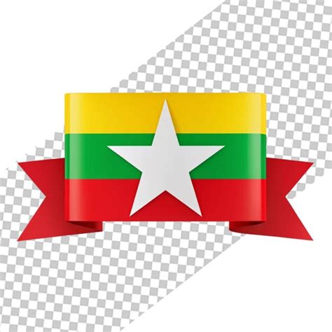 Premium Psd Myanmar Flag Round Shape