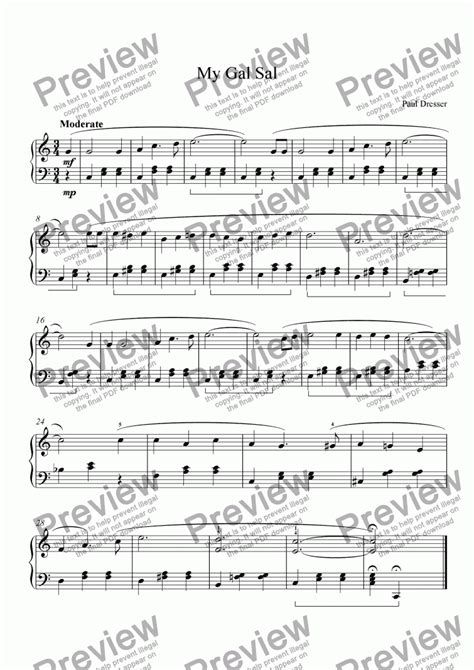 My Gal Sal Download Sheet Music Pdf File