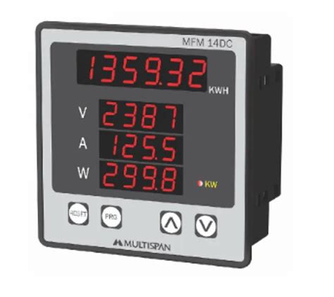 Multispan Dc Panel Meter Dimension 96 X 96 X 54 H X W X Dmm Model Namenumber Mfm 14dc At