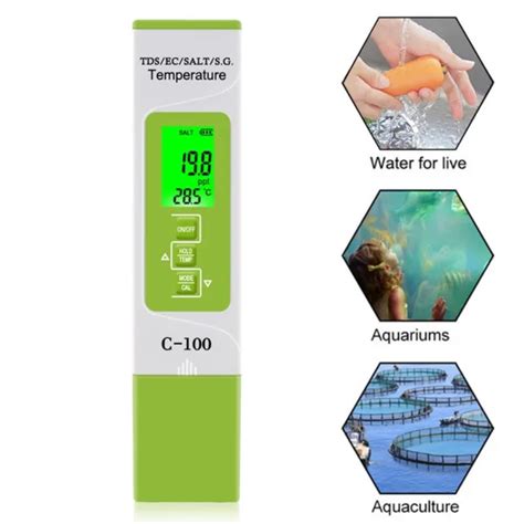 TESTEUR D EAU COMPACT Pour La Salinit Et La Temp Rature Dans L Aquarium