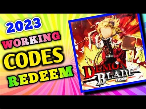 All Secret Demon Blade Tycoon Codes 2023 Codes For Demon Blade