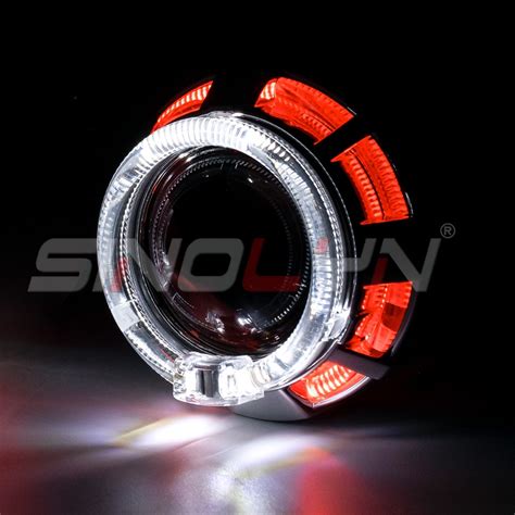 Sinolyn Inch Dual Led Angel Eyes Bi Xenon Lenses For Headlight H H