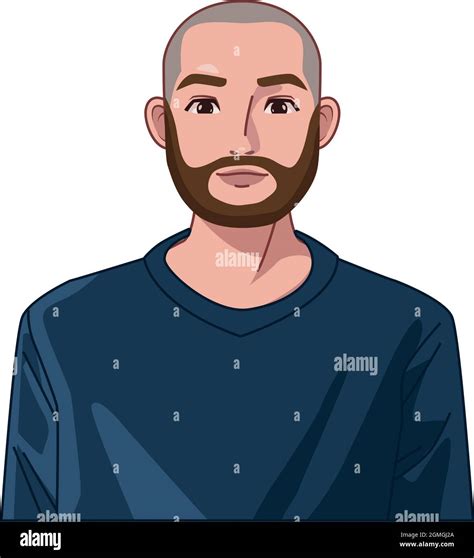 Bearded Bald Male Cut Out Stock Images And Pictures Alamy