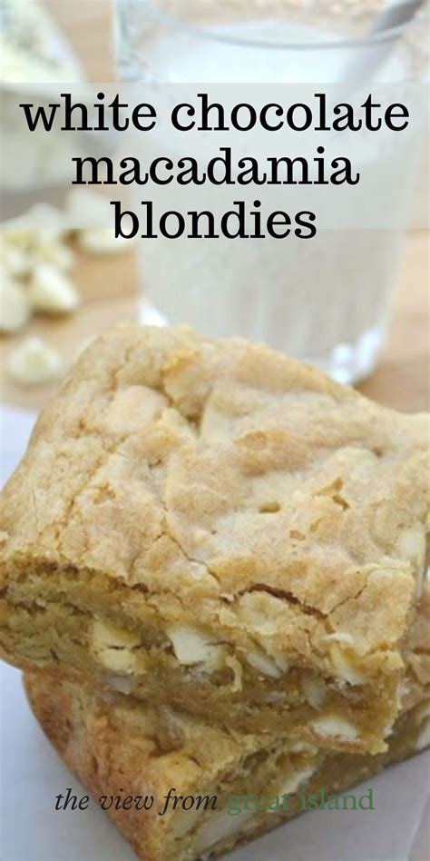 White Chocolate Macadamia Blondies • Irresistible