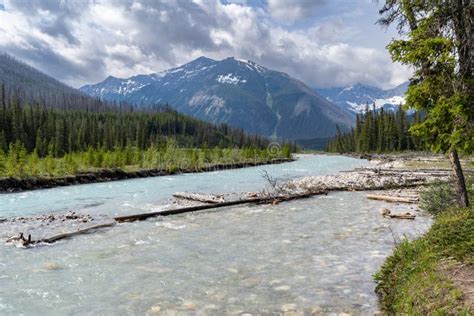 Teal Water Of The Kootenay River Along The Paint Pots Trail In Kootenay