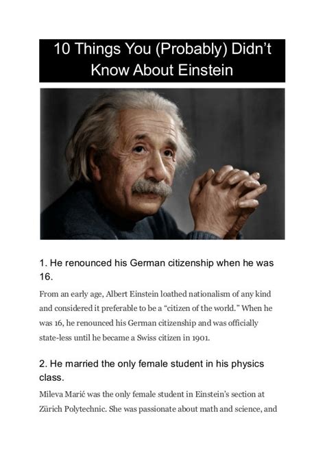 Albert Einstein 10 Amazing Facts You Don T Know