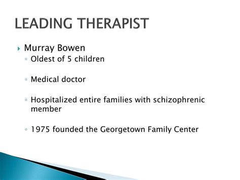 PPT - BOWEN FAMILY SYSTEMS THERAPY PowerPoint Presentation - ID:329420