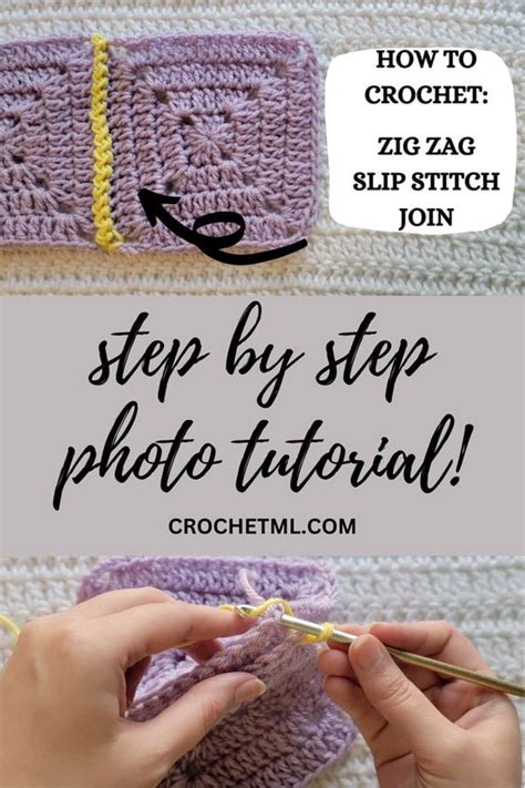 Photo Tutorial How To Crochet Zig Zag Slip Stitch Join