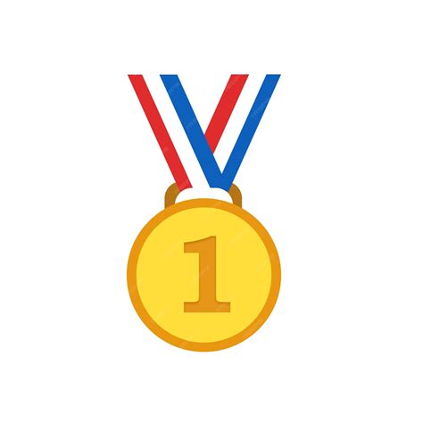 Médaille De La 1ère Place Vector Icon Isolé Emoji Illustration Et