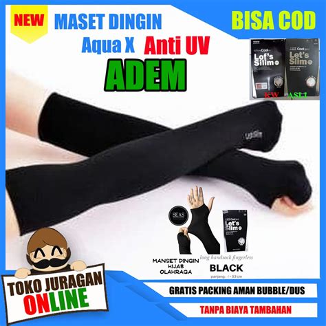 Jual Manset Dingin Anti Uv Aqua X Manset Hijab Olahraga Sepeda Anti