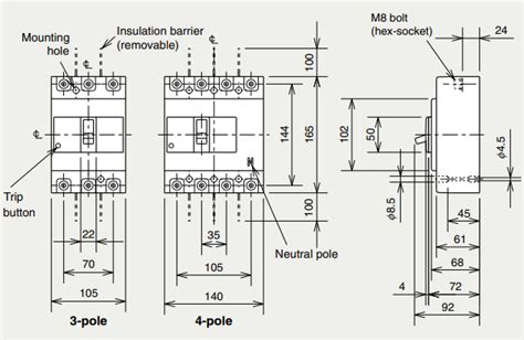 NF250 CV 3P 200A Aptomat Mitsubishi MCCB 3 Pha 200A 25kA